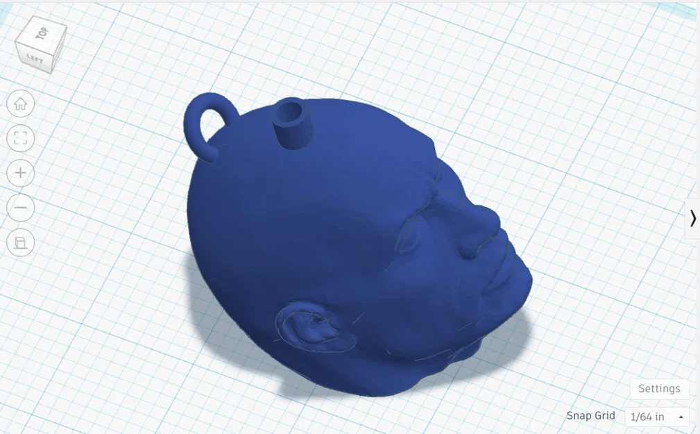 Mẫu 3D còi thổi hình đầu The Rock độc đáo kèm móc khóa - Image 3
