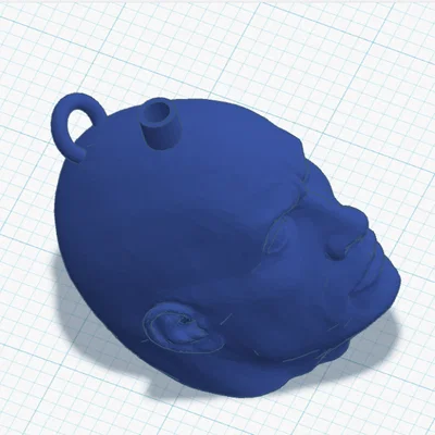 Mẫu 3D còi thổi hình đầu The Rock độc đáo kèm móc khóa