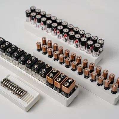 Khay đựng pin Gridfinity - Giải pháp sắp xếp pin gọn gàng