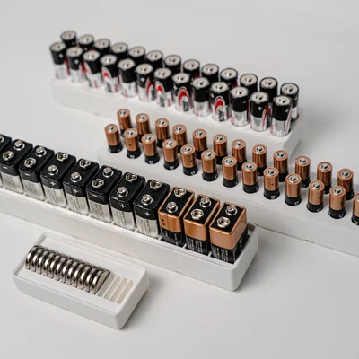 Khay đựng pin Gridfinity - Giải pháp sắp xếp pin gọn gàng