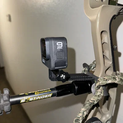 Ngàm gắn GoPro cho cung compound (gắn lên stabilizer)