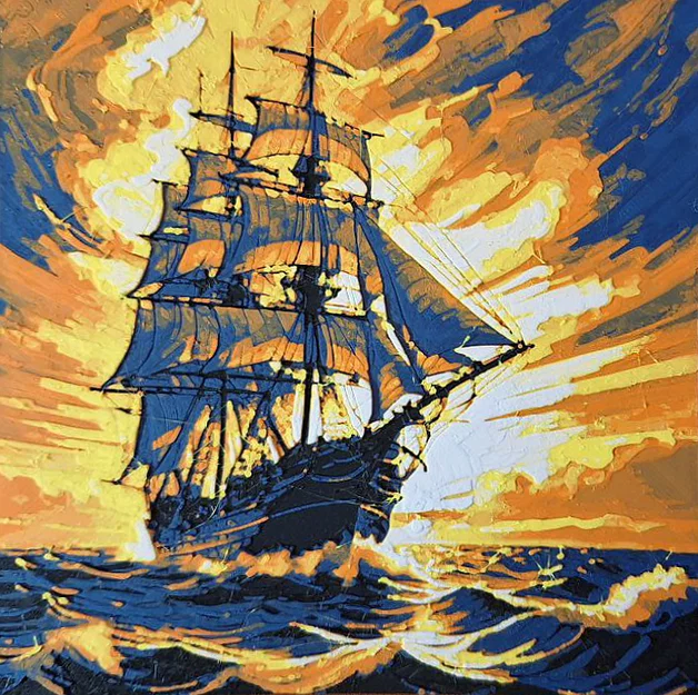 Clipper 01 (Hueforge Filament Painting) - Image 1