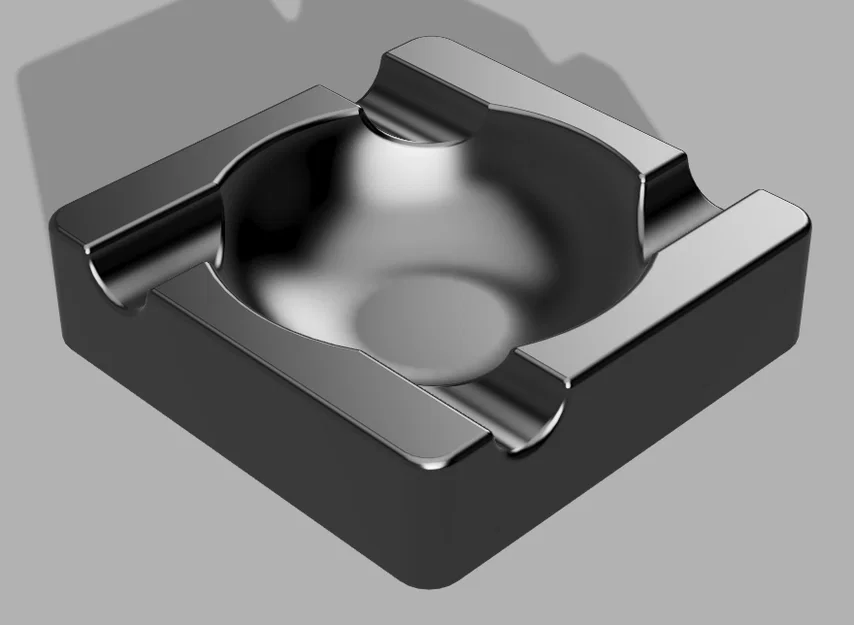 Gạt tàn xì gà 3D Cigar Ashtray #4 - Thiết kế bo tròn tinh tế - Image 1