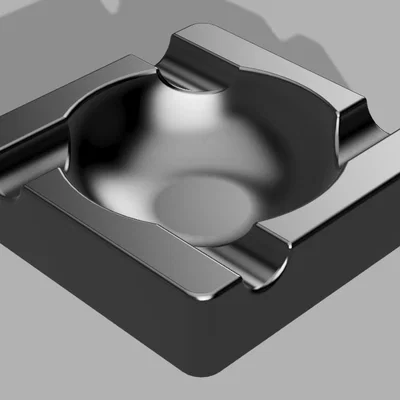 Gạt tàn xì gà 3D Cigar Ashtray #4 - Thiết kế bo tròn tinh tế