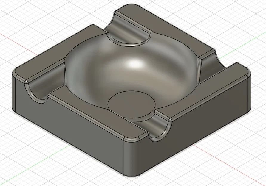 Gạt tàn xì gà 3D Cigar Ashtray #4 - Thiết kế bo tròn tinh tế - Image 2