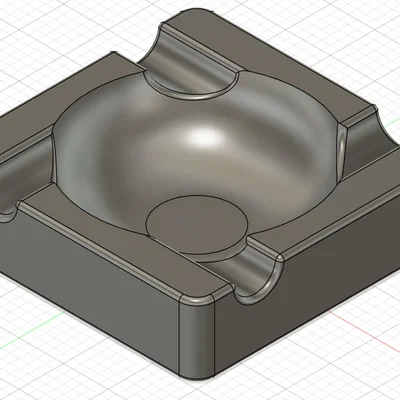 Gạt tàn xì gà 3D Cigar Ashtray #4 - Thiết kế bo tròn tinh tế