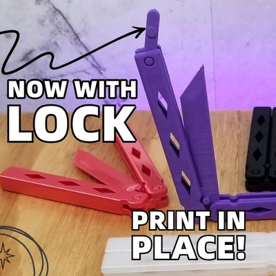 Dao bướm có khóa - Print in Place - Balisong