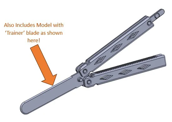 Dao bướm có khóa - Print in Place - Balisong - Image 3