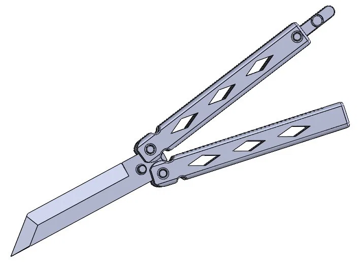 Dao bướm có khóa - Print in Place - Balisong - Image 4