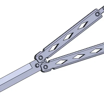 Dao bướm có khóa - Print in Place - Balisong