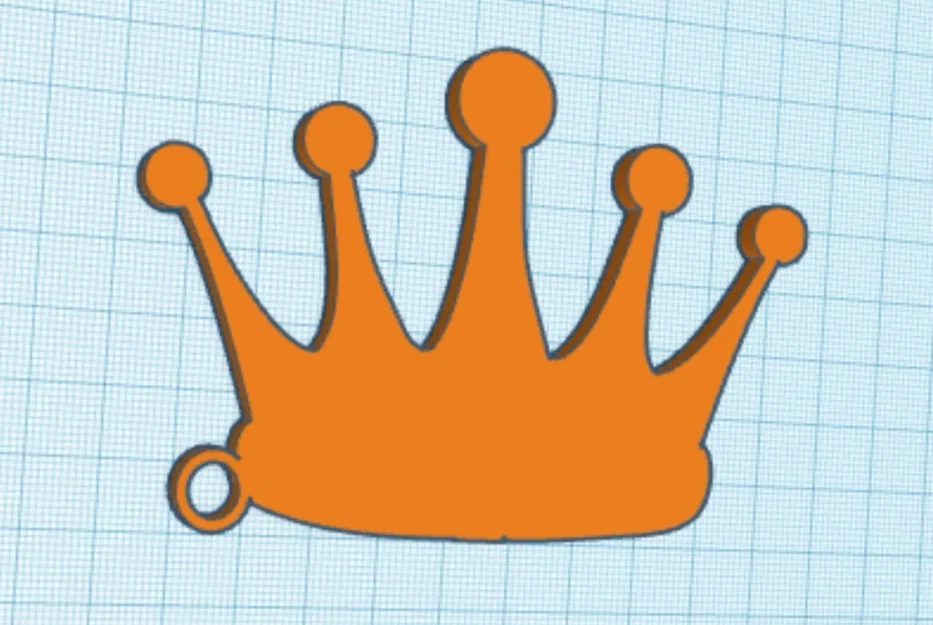 Móc khóa hình vương miện (Crown keychain) in 3D xinh xắn và dễ in - Image 1