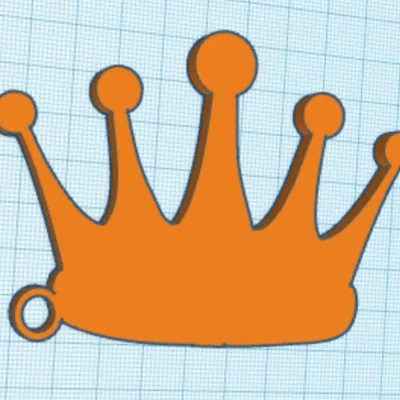 Móc khóa hình vương miện (Crown keychain) in 3D xinh xắn và dễ in