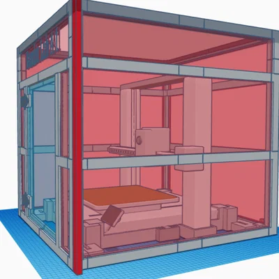 Bộ khung bao che (Enclosure) bảo vệ cho máy in 3D Bambu Lab A1