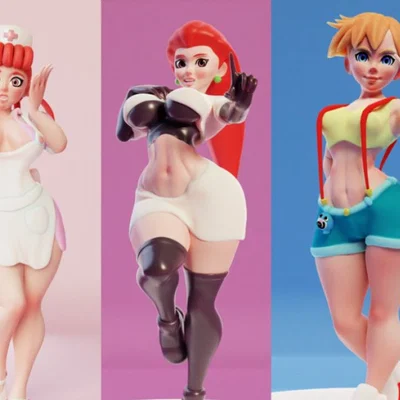 Mô hình PokiGrills Trio: Jesse, Joyful và Mistycal 3D chất lượng