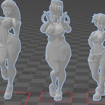 Mô hình PokiGrills Trio: Jesse, Joyful và Mistycal 3D chất lượng