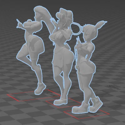 Mô hình PokiGrills Trio: Jesse, Joyful và Mistycal 3D chất lượng