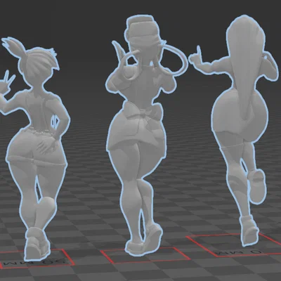 Mô hình PokiGrills Trio: Jesse, Joyful và Mistycal 3D chất lượng
