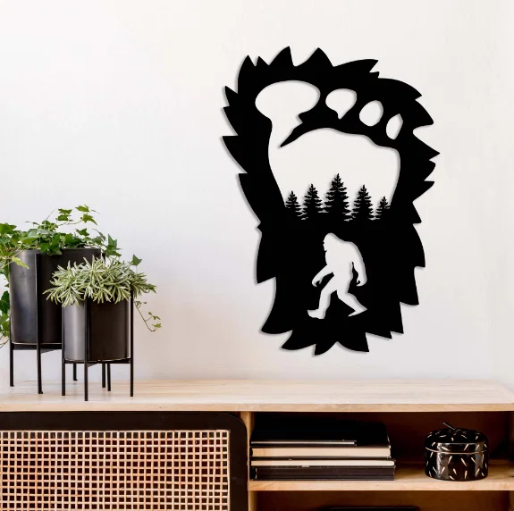 Tranh treo tường 3D Bigfoot Foot - Mẫu decor đầy bí ẩn - Image 1