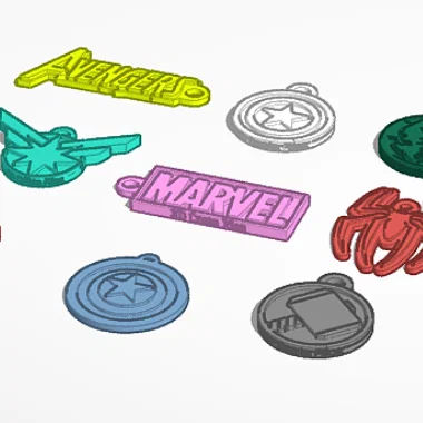Bộ sưu tập file in 3D móc khóa Marvel độc đáo cho fan hâm mộ