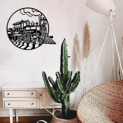 Mô hình tàu hỏa hơi nước trang trí tường độc đáo (Steam train Wall decor)