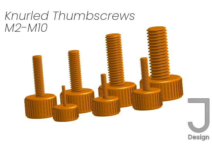Vít vặn tay knurled Thumbscrews M2–M10 - Image 1
