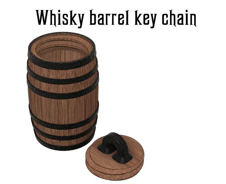 Móc khóa dạng thùng whisky rỗng (container) - Image 1