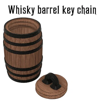 Móc khóa dạng thùng whisky rỗng (container)