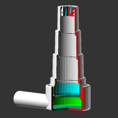 Đầu phun tưới cây dạng ống lồng 8mm - Phụ kiện in 3D tiện lợi