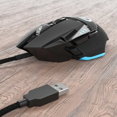 Mô hình 3D chuột Gaming Logitech G502 cực chi tiết