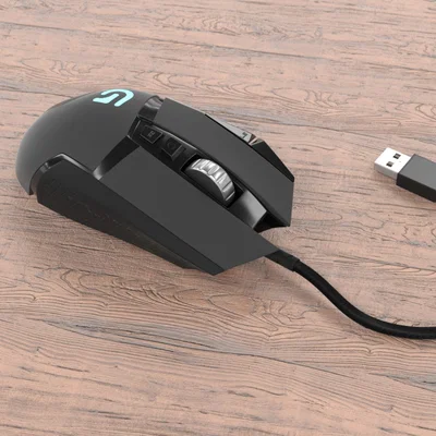 Mô hình 3D chuột Gaming Logitech G502 cực chi tiết
