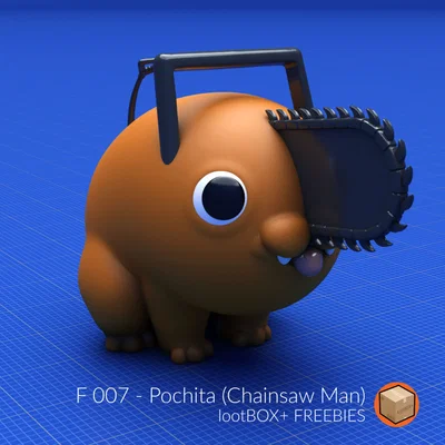 Mô hình Pochita Chainsaw Man 3D siêu đáng yêu cho fan anime