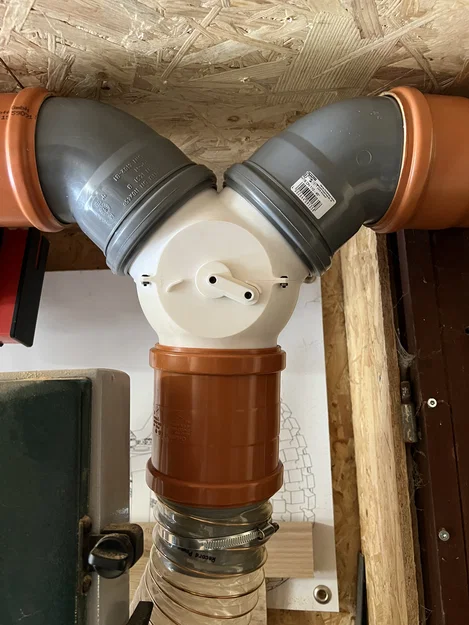 Van bi chia chữ Y hút bụi DN110 (Dust Extraction Ball Valve, Y Splitter) - Image 1