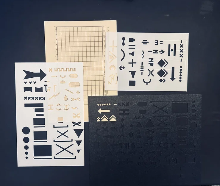 Tấm Khuôn Vẽ Ký Hiệu Quân Sự (Military Drawing Sheet) - Image 1