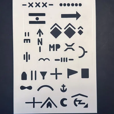 Tấm Khuôn Vẽ Ký Hiệu Quân Sự (Military Drawing Sheet)