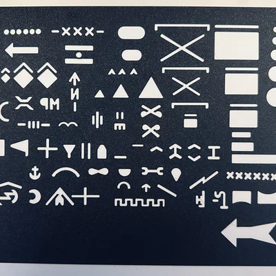 Tấm Khuôn Vẽ Ký Hiệu Quân Sự (Military Drawing Sheet)