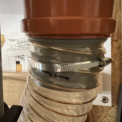 Bộ chuyển đổi ống hút bụi 100mm sang ống nhựa DN110 in 3D