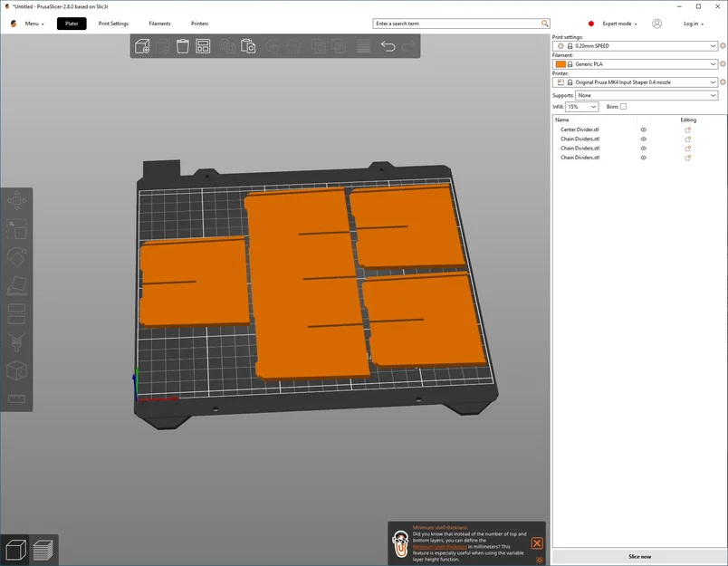 Bộ vách ngăn dọc cho thùng Milwaukee Packout 8 inch (In 3D) - Image 9