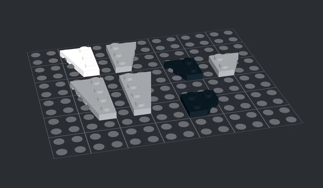 Bộ mô hình gạch LEGO Wedge Plate in 3D chi tiết - Image 2