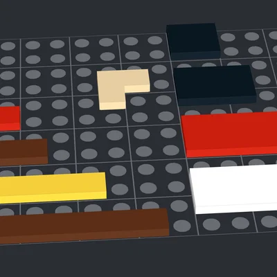 Bộ sưu tập 12 mảnh Tile LEGO 3D chuẩn in ấn