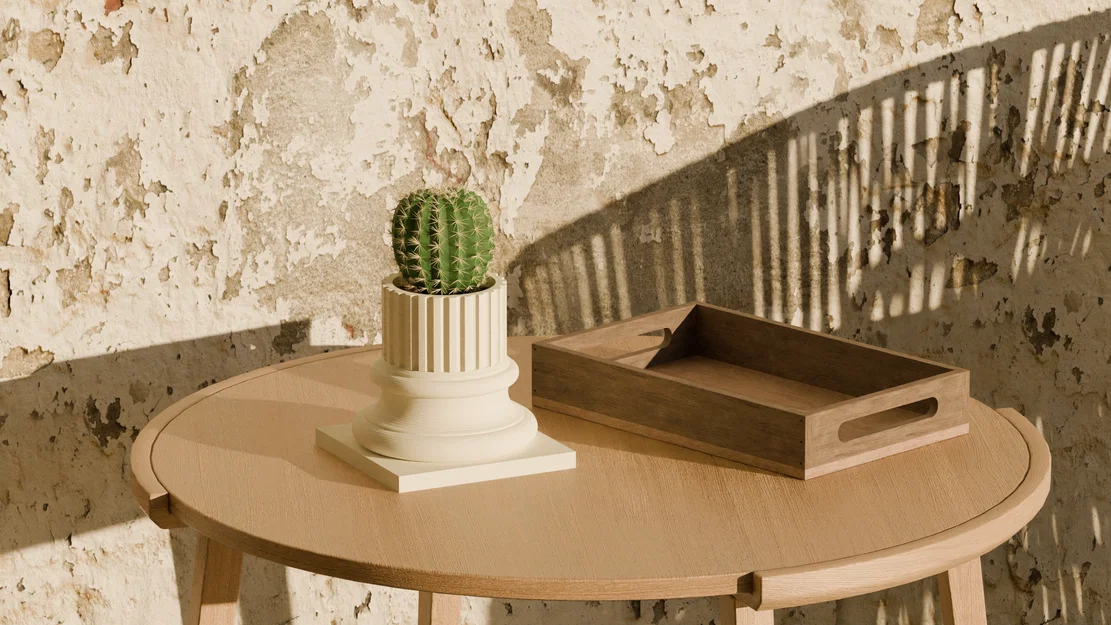 Chậu trồng cây kiểu cột Doric Hy Lạp trang trí nhà cửa - Image 1