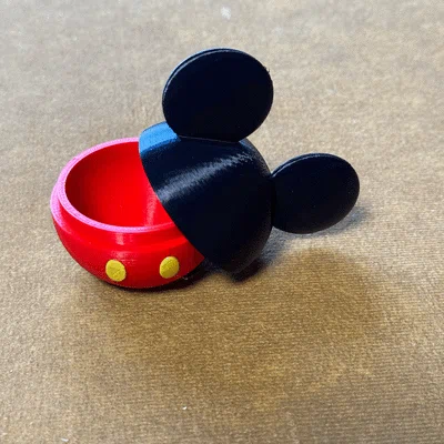Mẫu in 3D hộp quà Mickey Mouse dễ thương