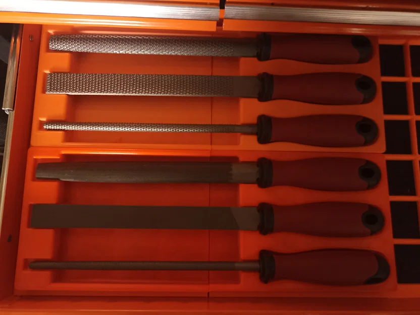 Khay đựng dũa kim loại Parkside chuẩn Gridfinity (3D Print) - Image 1