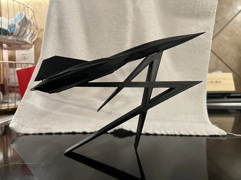 Mô hình máy bay Dark Star 3D và chân đế lắp ráp - Image 1