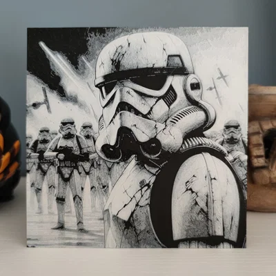 Mô hình 3D tranh nghệ thuật Stormtrooper Star Wars phong cách HueForge