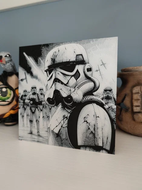 Mô hình 3D tranh nghệ thuật Stormtrooper Star Wars phong cách HueForge - Image 3