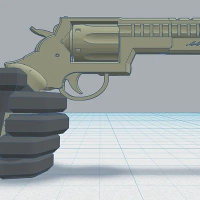 Mô hình súng Revolver 2 cho nhân vật Dummy 13 - Phụ kiện in 3D độc đáo