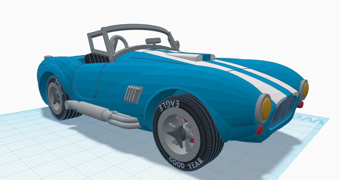 Mô hình in 3D xe cổ điển Shelby Cobra 427 đời 1965 - Image 8