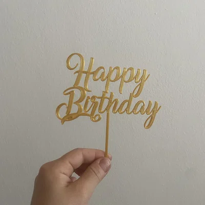 Mẫu in 3D trang trí bánh kem Happy Birthday (Cake Topper) đẹp