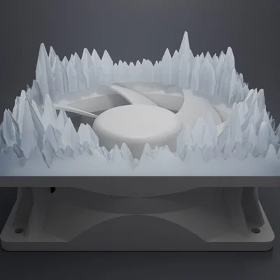 Nắp che quạt 120mm họa tiết tinh thể băng (Ice Crystals)