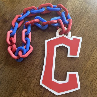 Dây chuyền mặt logo Cleveland Guardians in 3D cực chất